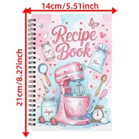 Nouveau carnet de recettes A5, agenda de cuisine, carnet spirale, planificateur, cadeau, couverture en papier, logo personnalisé, impression numérique, 52 pages