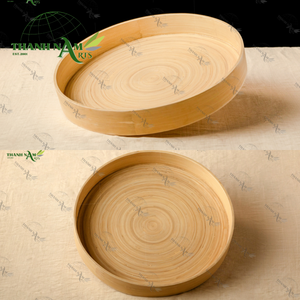 Nouvelle arrivée OEM Plateau à fruits en bambou filé Finition laquée naturelle Bol décoratif écologique personnalisé pour la cuisine Utilisation de table - Product Image 5