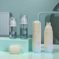 Flacon pulvérisateur de voyage vide en PET blanc rond de 80 ml, 100 ml, 120 ml pour toner, cosmétiques, parfum, lotion à pompe