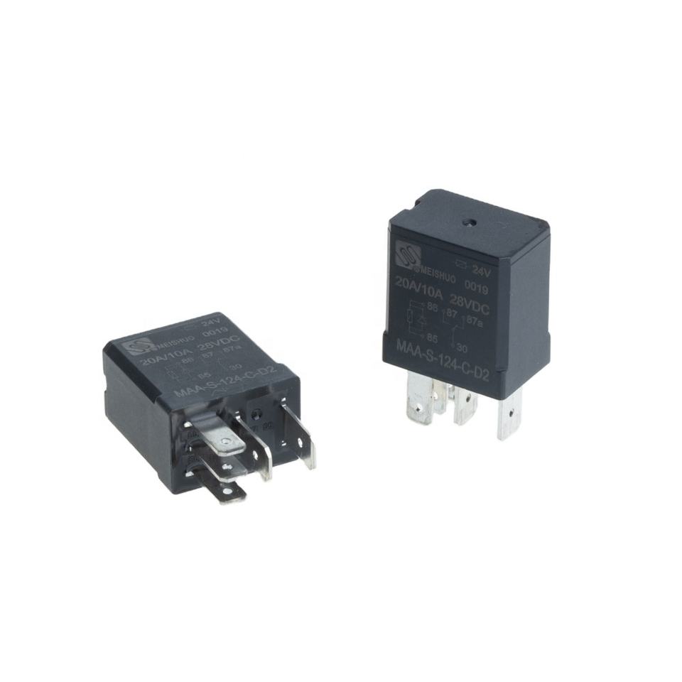 New Meishuo MAA-S-124-C-D2 12VDC 30A Automotive Car Relay with Parallel Diode for Replacement