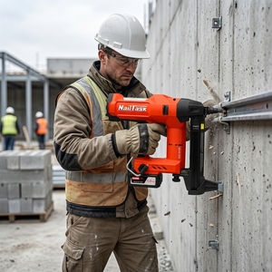 <span class=keywords><strong>Cloueur</strong></span> à <span class=keywords><strong>béton</strong></span> sans fil professionnel NailTask DCCN100X2 20V sans balais, batterie 5.0AH, énergie d'impact 100J pour cloisons sèches commerciales - Product Image 1