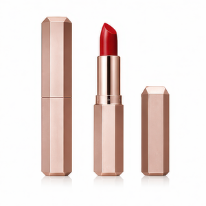 Natural <b>Moisturizing</b> Private Label Luxury <b>Lipstick</b> Tube Octagonal Diamond Rhombus Matte <b>Lipstick</b> for Party Makeup - Product Image 1