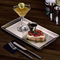 Plateau de service de luxe personnalisé avec logo, en acier inoxydable durable, pour pique-nique, pain, café, grillades, maison, restaurant, décoration de mariage