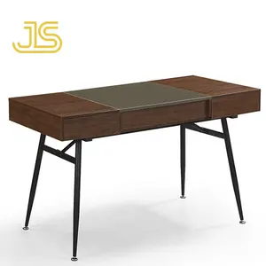 Jinsong איטלקי MDF לוח פלדת צינור עץ סיים מחשב עבודה ריהוט לעמוד משרד שולחן