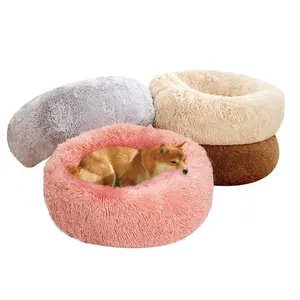 Ronde Pluche Multi Size Huisdier Bed Hond Kat Andere Huisdier Bedden & Accessoires Voor Huisdieren