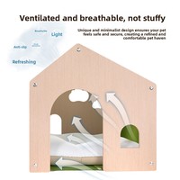 Cabane extérieure haut de gamme en bois de pin moderne pour chat et chien, modèle H96, universelle quatre saisons, mobilier amovible