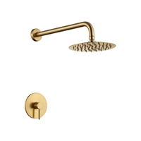 Système de douche encastré pour salle de bain, ensemble mural avec jet de pluie, mitigeur monocommande moderne chaud/froid en acier inoxydable
