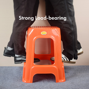 Pearl River Orange Plastic Traditional Solid Back Foam-Filled Durable Load-Bearing Modern Living Room <b>Chair</b> Home Furniture - Product Image 2