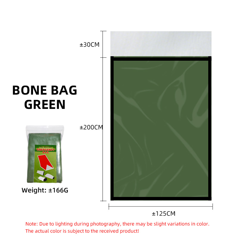 Sac de couchage vert |   Emballage en sachet zip sans sifflet