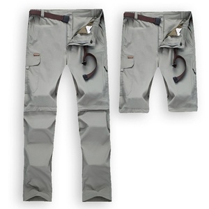 Pantalon de randonnée et de cyclisme unisexe OEM à séchage rapide en fibre chimique solide, deux sections détachables, printemps-été - Product Image 3