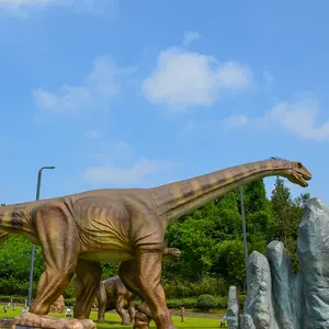 Zigong animatronik pabrik dinosaurus ukuran nyata luar ruangan