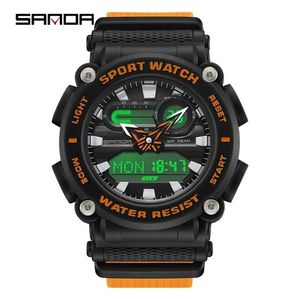 Reloj Deportivo Cronógrafo Sanda 3139 para Hombre, Correa de Silicona TPU, Relojes Digitales Resistentes al Agua 5 ATM, Relojes de Pulsera para Hombre - Product Image 2