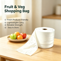 Sacs de rangement biodégradables en gros pour fruits et légumes, avec fond scellé en étoile, de qualité alimentaire, pour supermarchés et épiceries