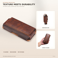 Sac banane de luxe en cuir haut de gamme pour homme avec emplacements pour cartes de visite et pochette pour téléphone portable (iPhone, Samsung) – Offre spéciale