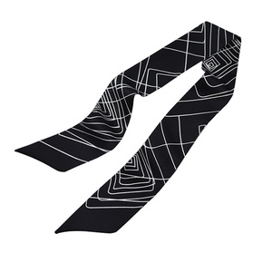 Nouvelle tendance chinoise, écharpe en soie tussore unique brodée et teinte en tie-dye, 90*4 cm, pour femmes - Product Image 1