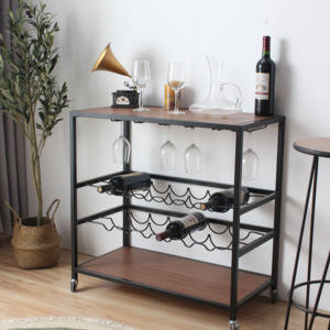 Portabottiglie decorativo Vintage <span class=keywords><strong>in</strong></span> <span class=keywords><strong>legno</strong></span> massello e ferro portabottiglie portabottiglie <span class=keywords><strong>in</strong></span> ferro <span class=keywords><strong>con</strong></span> struttura <span class=keywords><strong>in</strong></span> <span class=keywords><strong>legno</strong></span> massello per cucina - Product Image 5