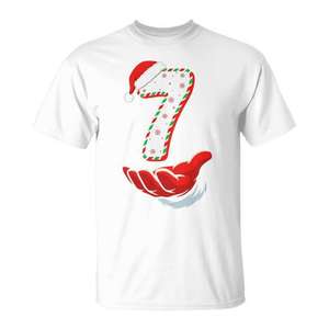 Camiseta Tri Blend con estampado de manos de Papá Noel de Navidad número 7, Gen Alpha Slang Meme - Product Image 1