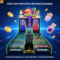 Machine de jeu d'arcade de bowling d'Halloween à monnayeur avec système de rédemption de tickets, construction en fer, en anglais