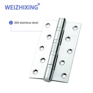 Weizhixing sıcak satış 4/5 inç farklı kalınlık paslanmaz çelik dolap kutu menteşe rulman kapı menteşeleri