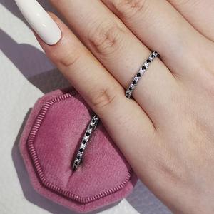 Anillo de Eternidad Estético de Moda en Color Rosa y Azul para Mujer, Regalo de Fiesta, Joyería - Product Image 3