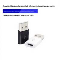 Connecteur USB AM ZX avec coque noire et blanche, prise de connexion de données 3.1, câble de charge, prise