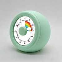 Timer Dapur Mekanik Analog Putar Digital 60 Menit dengan Magnet, untuk Meja Restoran, Belajar, Hadiah, Trik, Meja Kerja, Anak-anak