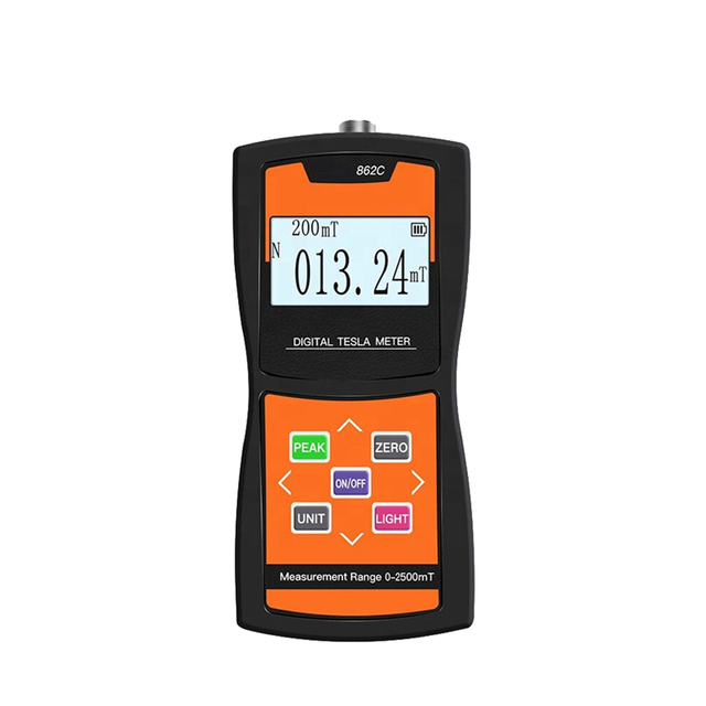 862C Wholesale Handheld AC/DC Gauss Tesla Meter Fluxmeter Surface Magnetic Field Tester digital gauss meter magnetometer