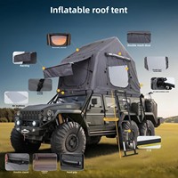 Tente de toit gonflable pour le camping, tente gonflable pop-up facile à installer avec matelas pneumatique, pompe et échelle
