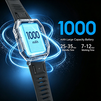 Montre connectée GPS K78 avec fonction d'appel, boussole, batterie 1000 mAh, étanche 3 ATM, tracker de fitness pour le sport en plein air, montre connectée pour hommes