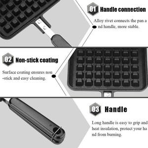 Máquina <span class=keywords><strong>para</strong></span> Hacer Waffles de Hierro <span class=keywords><strong>para</strong></span> <span class=keywords><strong>Estufa</strong></span>, Máquina <span class=keywords><strong>para</strong></span> Hacer Sándwiches de Relleno Profundo, Sartén Antiadherente de Aleación de Aluminio <span class=keywords><strong>para</strong></span> Hornear Waffles - Product Image 4