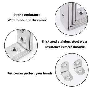 Braket dinding segitiga Stainless Steel, tugas berat 100X100X3 mudah dipasang, rak kabinet, braket sudut untuk penggunaan Dapur - Product Image 6