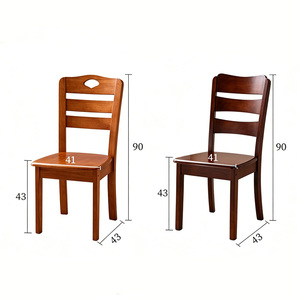 Silla de Comedor Moderna y Sencilla de <span class=keywords><strong>Madera</strong></span> Maciza, Silla de Cocina de <span class=keywords><strong>Madera</strong></span> de Caucho con Unión Robusta de Encaje y Espiga - Product Image 6