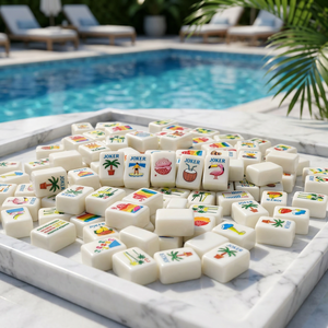 2026 Vente en gros Été Parc d'attractions Mini <span class=keywords><strong>Mahjong</strong></span> américain Prêt à expédier Portable Jeu de société scolaire de stratégie pour enfants - Product Image 2