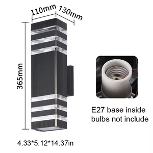 Chiếu sáng nhà IP65 E27 lên xuống đèn/ánh sáng ngoài trời/khách sạn biệt thự bên ngoài gắn không thấm nước ánh sáng sân vườn ABS tường ánh sáng lịch thi đấu - Product Image 3
