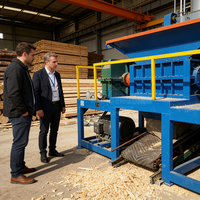 Système de broyeur automatique à double arbre pour le recyclage des pneus usagés, du caoutchouc, du plastique, des fûts, des palettes en bois et des déchets métalliques
