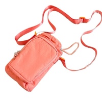 Sac bandoulière étanche en nylon avec fermeture éclair, petit sac de téléphone portable tendance pour femmes et étudiantes, avec porte-parapluie et porte-bouteille d'eau