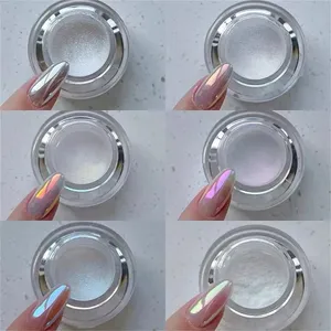 Polvo para Decoración de Uñas Aurora Moonlight de 0.3g/frasco, Pigmento Iridiscente que Cambia de Color, Polvo Holográfico Glamuroso para Frotar sobre las Uñas &W2 - Product Image 5