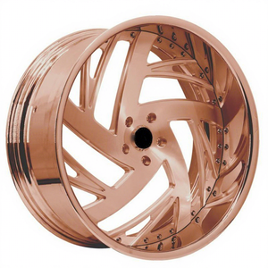 Jantes forgées en chrome doré personnalisées 19 20 21 22 23 24 26 pouces, jantes en alliage doré pour Chevelle SS 396 Cadillac <span class=keywords><strong>Eldorado</strong></span> Rolls-Royce - Product Image 3