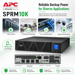 UPS Schneider <span class=keywords><strong>APC</strong></span> SPRM1K de 1KVA y 2U para Montaje en Rack, UPS en Línea Serie SP con Batería de Plomo-Ácido para Rack de Servidores y Gabinete de Red - Product Image 5