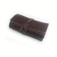 Kit de luxe en cuir véritable, pochette à pipe faite à la main, sac à tabac à pipe, pochette à rouler
