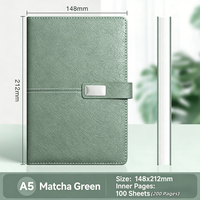 Carnet en cuir avec fermeture à boucle, couverture rigide en cuir PU de qualité supérieure, journal pour les affaires, les réunions de bureau, logo personnalisé disponible