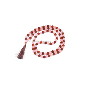 Cuarzo Rosa con Rudraksha Jap Mala - Product Image 1