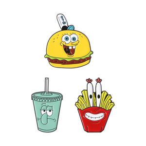 Todo está bien gatito esmalte Metal Pins gato perro Donut café broches lindo dibujos animados Anime Pin insignia al por mayor - Product Image 1