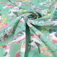 Tissu en coton tissé pour vêtements, respirant et résistant, impression numérique personnalisée, livraison directe d'usine, MOQ 1 mètre
