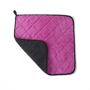 Serviette de lavage de voiture 40x40 cm, double face, épaisse, absorbante, sans peluches, en microfibre corail pour le nettoyage des véhicules - Product Image 3