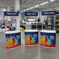 Table de comptoir pliable pop-up pour salon professionnel, stand promotionnel, table d'exposition pliable