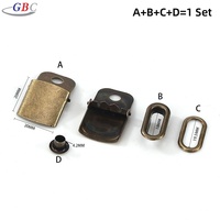 Clip classique en gros d'usine directe 4 pièces boucle en acier inoxydable sangle à oeillet boucle à clip réglable baseball écologique
