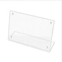 Panneau de prix Transparent personnalisé de Type L, support de Table en acrylique, support de Menu