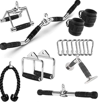 Accessoire de musculation de haute qualité pour machine à câble, type V-bar, double poignée triangulaire pour tirage latéral avec corde en chanvre, usage commercial