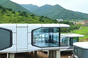 Móvil de lujo Pequeño Eco Prefabricado Móvil comercial prefabricado 2 dormitorios Sala de exposición de lujo Casa de cápsulas espaciales - Product Image 6